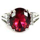 Ruby Silver Ring Size 7