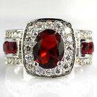 Ruby Silver Ring Size 7