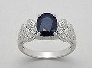 Solid Sterling silver Genuine BLUE SAPPHIRE RING SIZE size 7