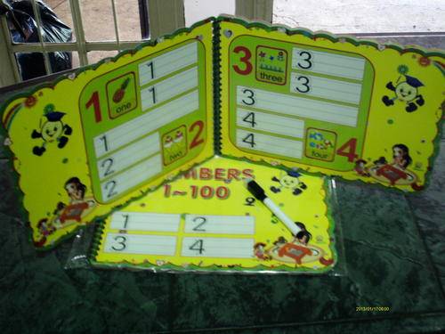 Numbers 1 -100 , plastic coated learning to write book