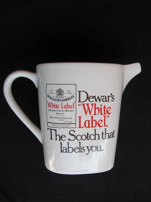DEWAR'S "WHITE LABEL" Whiskey, Water Jug. A.G. Gillies, Meyerton,South Africa, Bell Ware,  See Pics