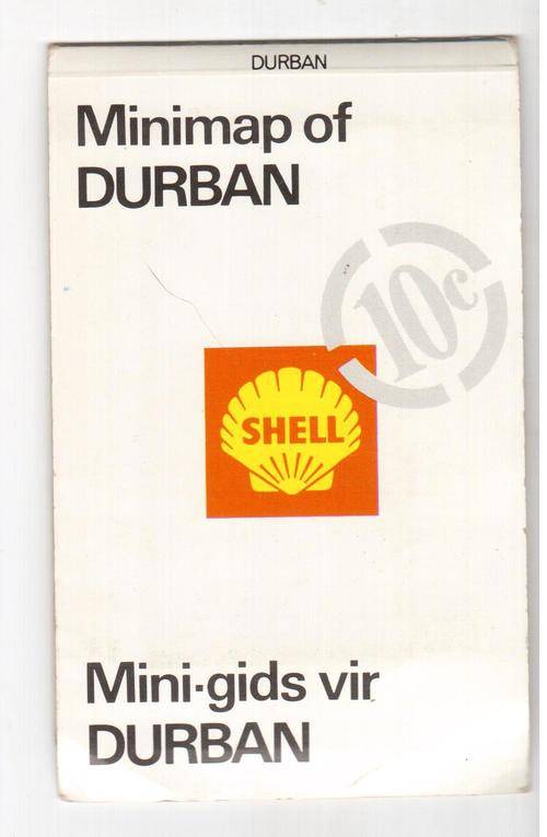 Vintage/Old Minimap of Durban "Shell, 10cents" condition very good for its age, see scans, and pics