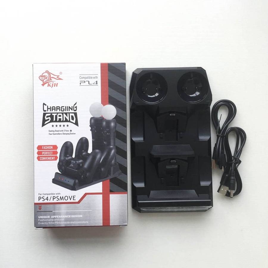 4 in1 Controller Charger Dock Station Stand For Playstation PS4 PSVR VR Move