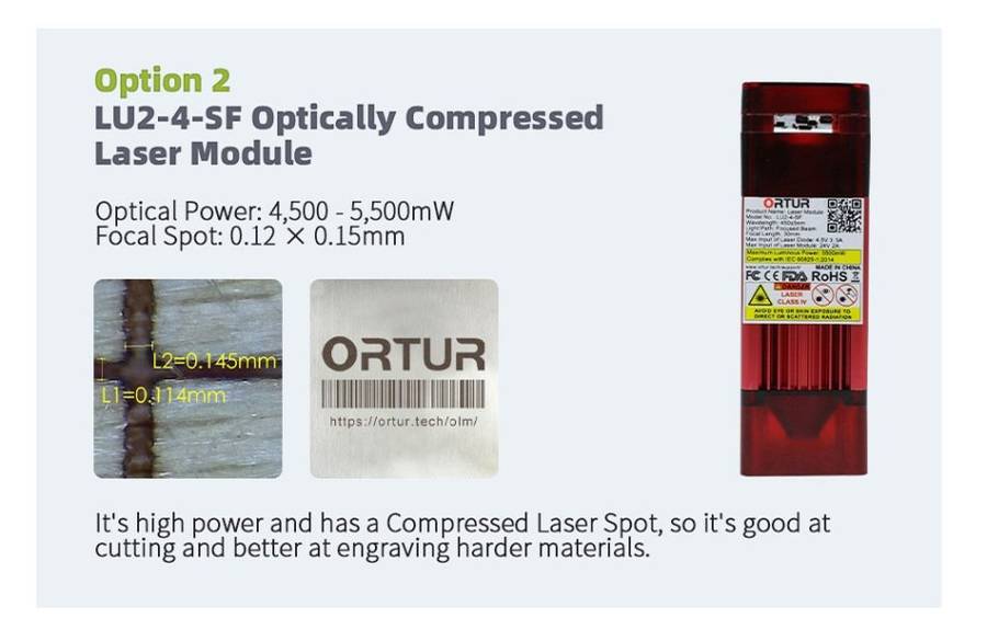 Ortur Laser Master 2 PROS2 SF Upgrade 20W CNC Desktop Laser Engraving Machine + Cylindrical Device