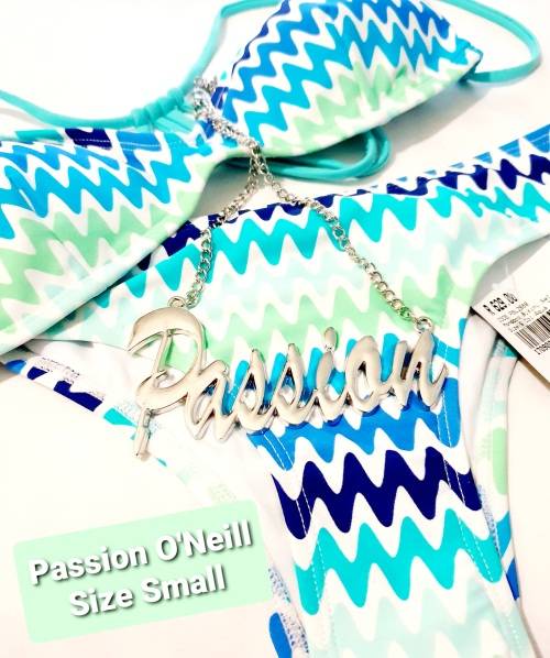 SWIMWEAR O Neill Monacco Passion 2pc Bikini Set, Free Chain (Size Small)