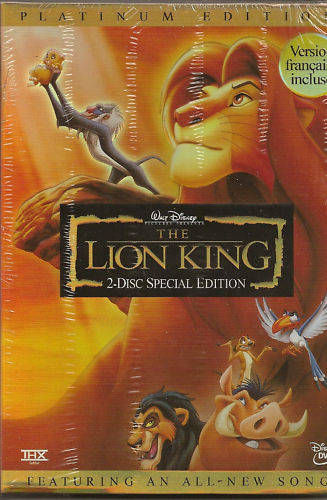 RARE !!!! DISNEY'S LION KING PLATINUM EDITION (2 DISCS)