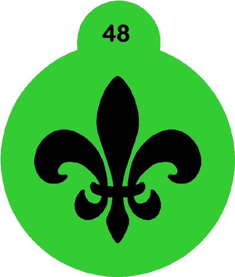 Cupcake Stencil Fleur De Lys