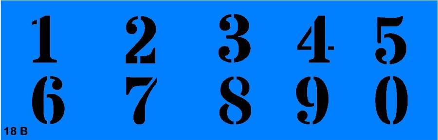 Border Stencil Numbers 0-9 (3cm)