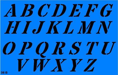 Border Alphabet Caps A-Z (3cm) Italic