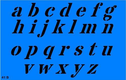 Border Alphabet Lower Case A-Z (3cm) Italic