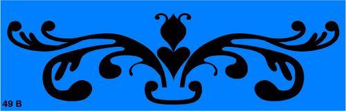 Border Stencil Damask 9