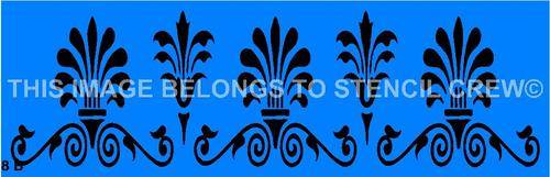 Border Stencil Damask