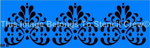 Border Stencil Damask