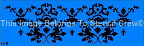 Border Stencil Damask