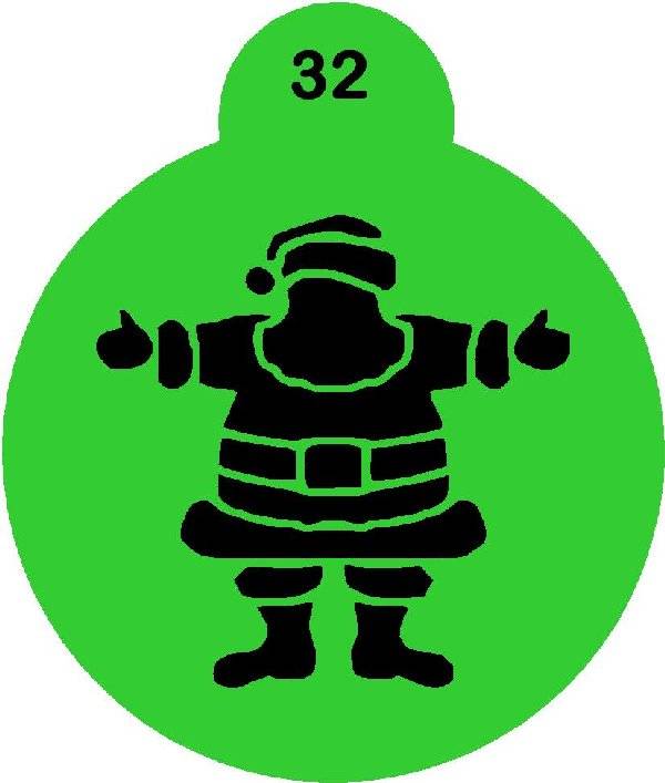 Cupcake Stencil Santa