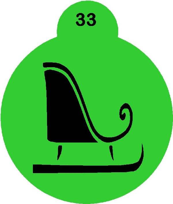 Cupcake Stencil Sleigh