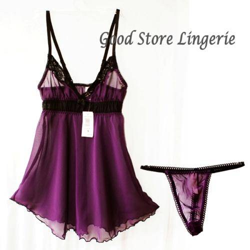 Hot Desire Babydoll Sexy Lingerie Set in Purple***Size L