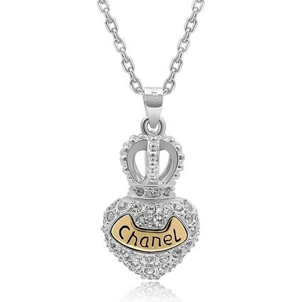 CLASSIC SWAROVSKI PENDANT on chain IN 18KGP
