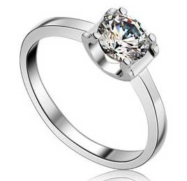 !!!Last one in stock!!! STUNNING ENGAGEMENT RING IN 925 STERLING SILVER***SIZE 6
