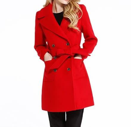 FASHIONABLE LUXURY WOOLEN COAT IN SIZE S