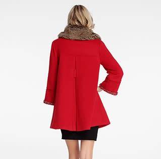 !!! FREE SHIPPING !!! FASHIONABLE LUXURY WOOLEN COAT IN SIZE M