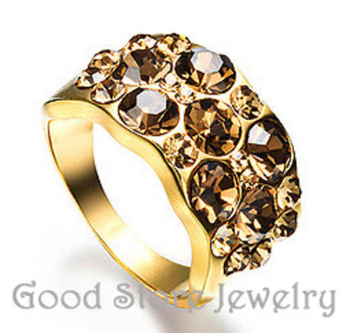 Super Stunning Dazzling Czech Crystal Cocktail Ring Party Ring***SIZE 8