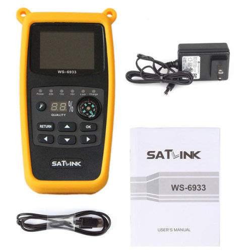 Satlink WS-6933 DVB-S2 FTA CandKU Band Digital Satellite Meter Finder with Compass