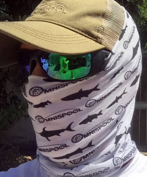 Omnispool Fishprint Tubular `Buff` Type Face Mask / Neck Gaiter