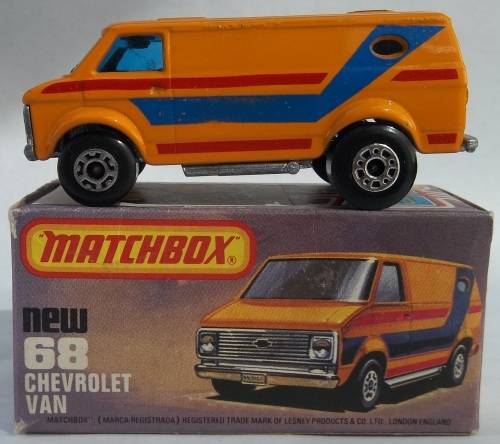 Matchbox Lesney Superfast #68 Chevrolet Van MINT & BOXED VINTAGE Die Cast Model