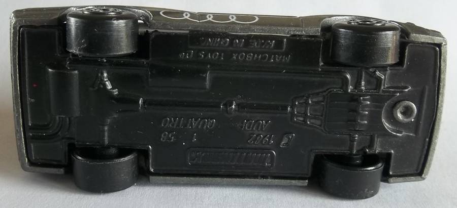 Matchbox Audi Quattro Made in 1982 Model Car China Vintage