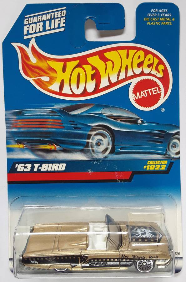 Hot Wheels 1963 Ford Thunderbird Made in 1998 Matchbox Scale Model Metal Base HOTWHEELS