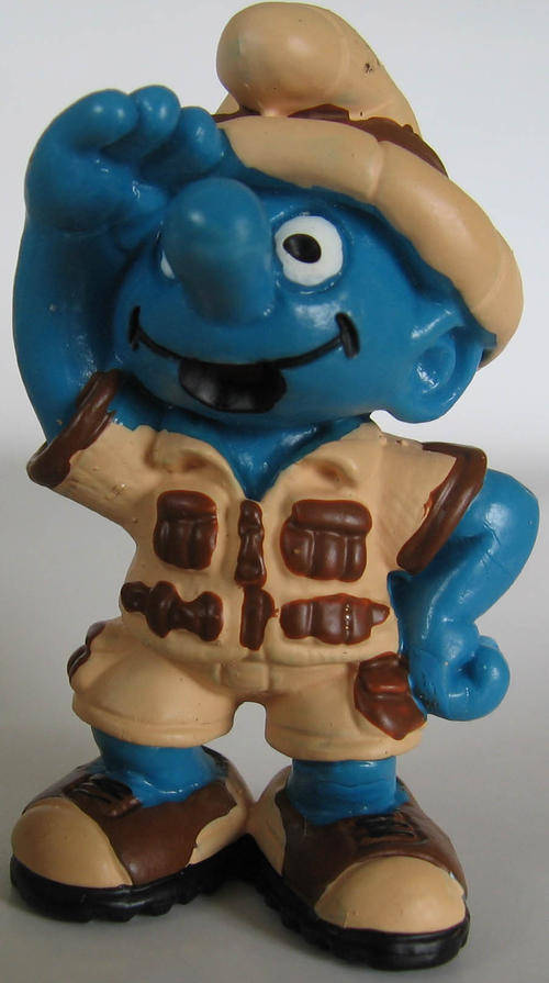 AFRICAN SAFARI SMURF SMURFS 2000 VINTAGE - Peyo Schleich vintage collectable toy FIGURE