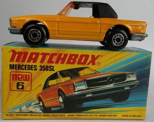 MATCHBOX Lesney Superfast #6 Mercedes Benz 350SL Made in England BOXED MODEL 1973