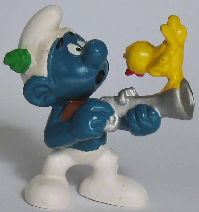 HUNTING SMURF !!!!!!!!!!!!! Smurfs Peyo Schleich Vinatge 1978 Figure