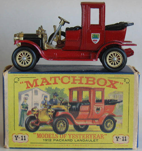 MATCHBOX Lesney Models Of Yesteryear Y-11 1912 Packard Landaulet BOXED ( MADE IN ENGLAND)