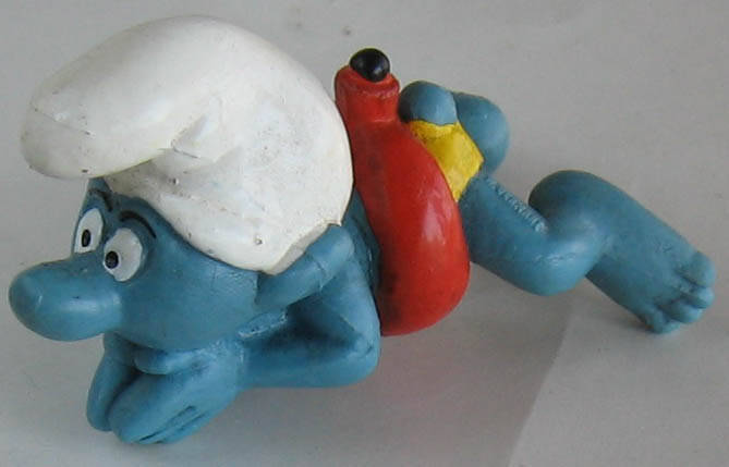 SWIMMING SMURF - 1970's - smurfs smurfs - Peyo Schleich vintage collectable toy