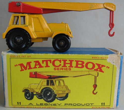 Matchbox Lesney BOXED 1-75 Series Regular Wheels #11 Jumbo Crane ENGLAND 1968 CONSTRUCTION MODEL