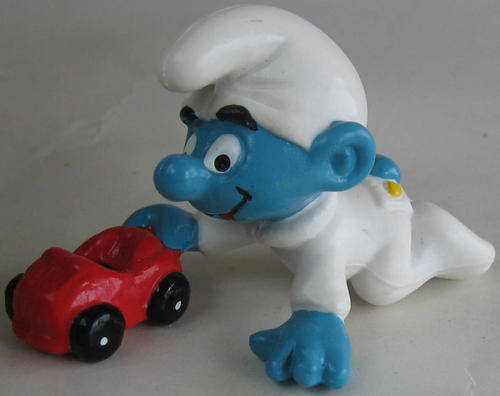 BABY BOY SMURF 1980's SMURFS - Peyo Schleich vintage collectable toy FIGURE