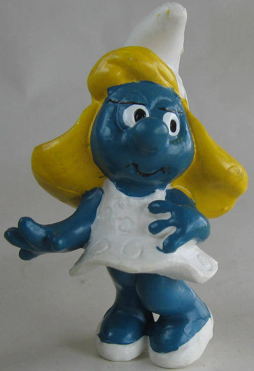 MINISKIRT SMURFETTE 1981 SMURFS -  SMURF Peyo Schleich vintage collectable toy FIGURE