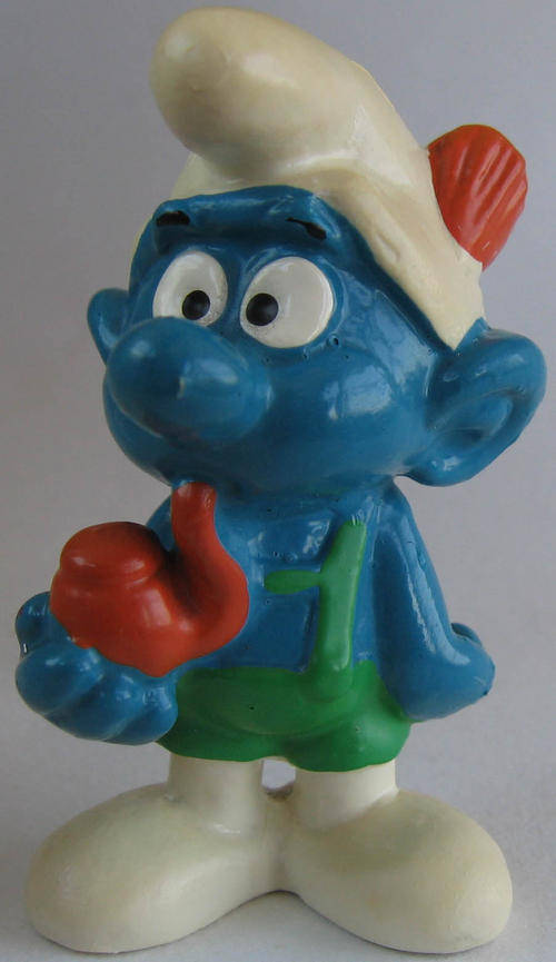 GERMAN MOUNTAIN SMURF 1980's SMURFS -  Peyo Schleich vintage collectable toy FIGURE VINTAGE TOY