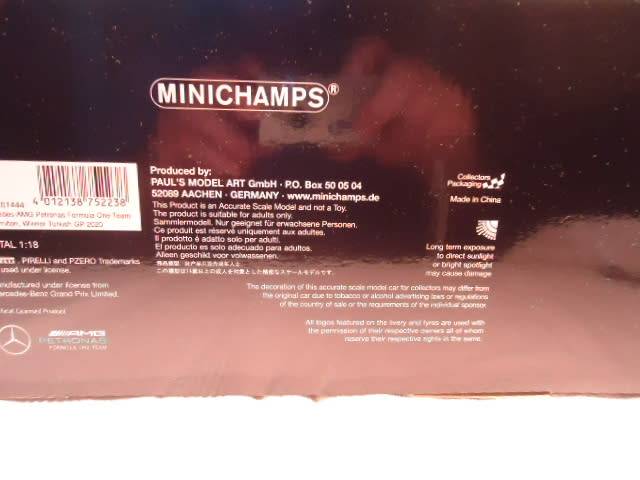 Minichamps - Mercedes AMG Petronas F1 Team - L Hamilton - 1st Turkisk GP 2020