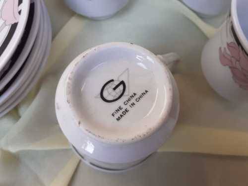 10pc Floral China Tea Set