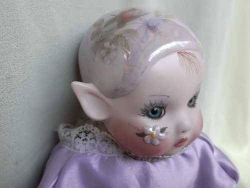 Porcelain Flower Pixie Dolls - Kay McKee, Set of 2