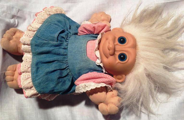 Collectable Large Russ Berrie Troll Baby