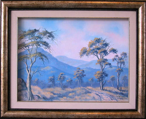 SUPERB!! ORIGINAL OIL BY THE LATE DANE WILLERS HILLS OF TRANSKEI FRAMED - GALLERY PRICE:R4000.00
