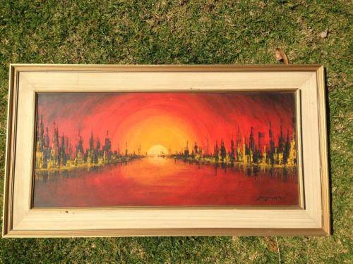 OUTSTANDING MIXED MEDIA CITY SKYLINE BY J REYNOLD