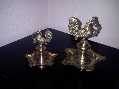 2 STUNNING SOLID BRASS ASHTRAYS!!!! AMAZING DETAIL!!!