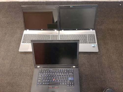 3 Laptops HP and Lenovo for spares