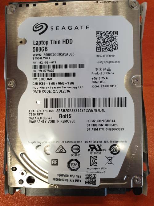 x 3 500gb Hard drive