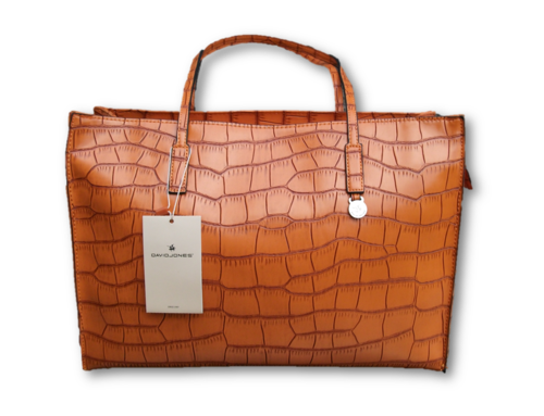 ORIGINAL DAVID JONES-HANDBAG- ORANGE - 100%